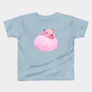 Pastel Capybara Cloud Kids T-Shirt